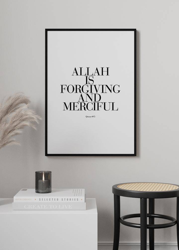 Allah Is Forgiving Poster - KAMANART.DE