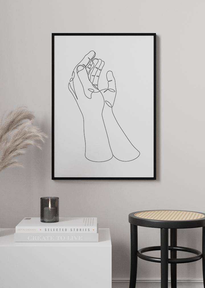 Dua Hands 2 White Poster – EXCLUSIVE - KAMANART.DE