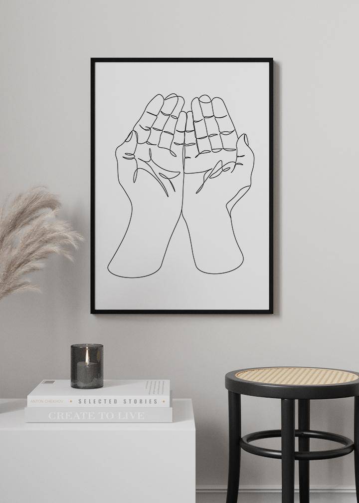 Dua Hands White Poster – EXCLUSIVE - KAMANART.DE